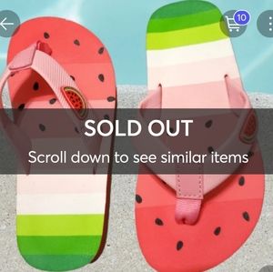 🆕️NWOT Kids Watermelon Sugar Sandals Flip Flops Size 13/1 Unisex